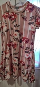 Pink striped dress Sz small
